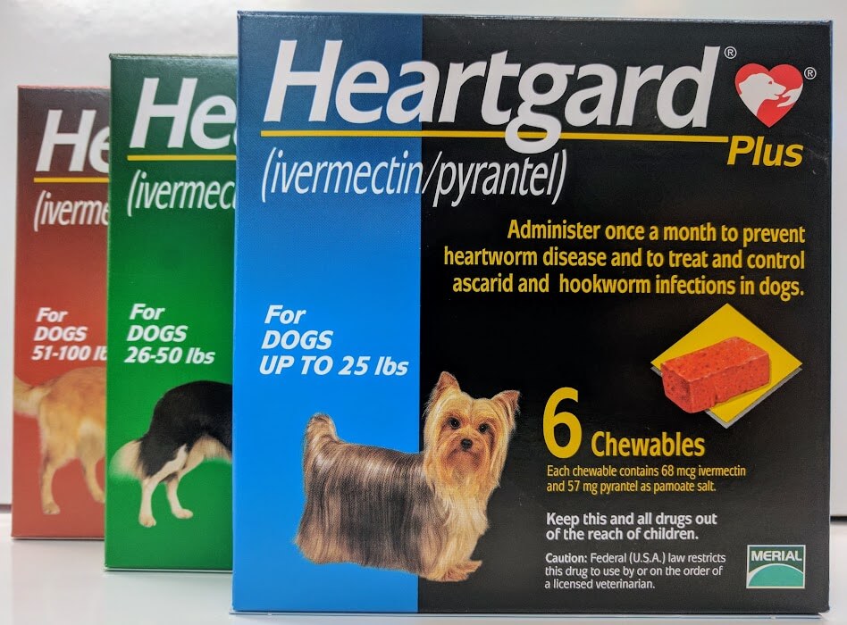 Boxes of Heartgard Medicine For Dogs